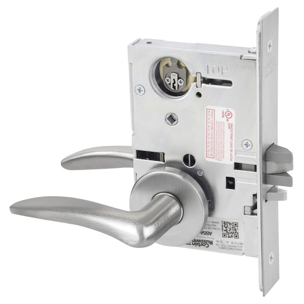 Corbin Russwin Classroom Mortise Lock, DS Lever, A Rose, Satin Chrome ML2055 DSA 626 LC LH - main